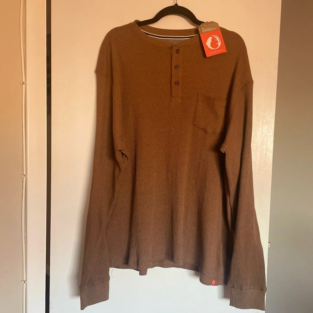 The American Outdoorsman Long Sleeve Button Waffle Shirt - Size XL - Picture 1 of 13